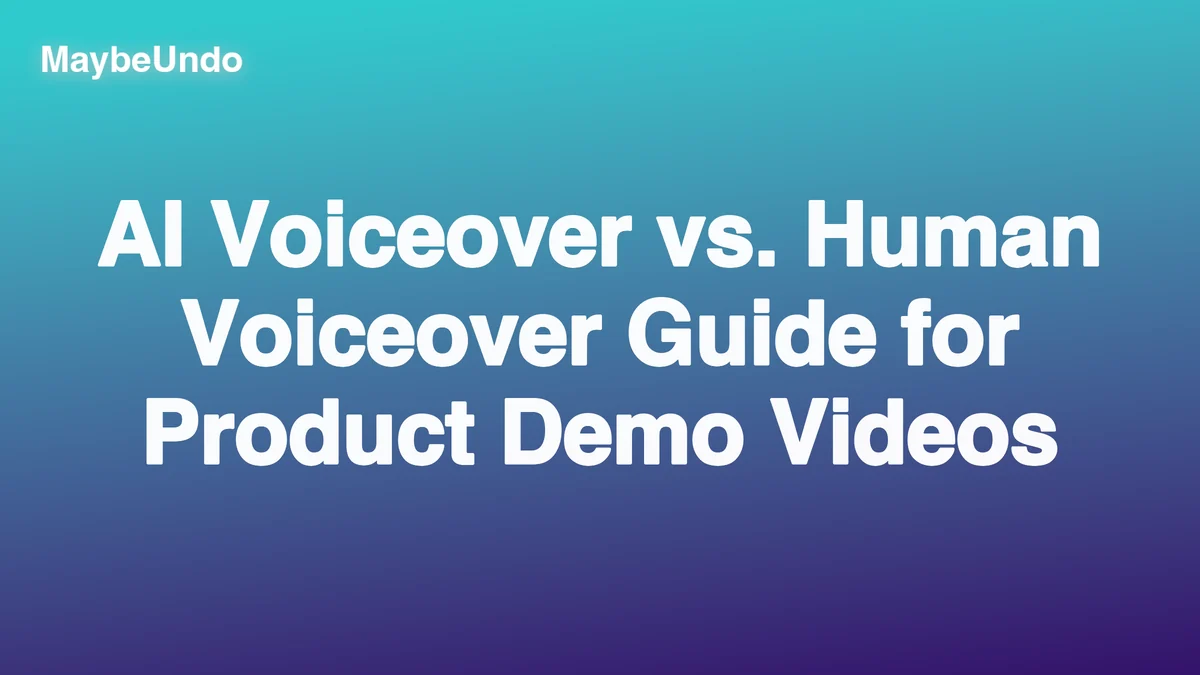 AI voiceover and human voiceover comparison for a product demo video