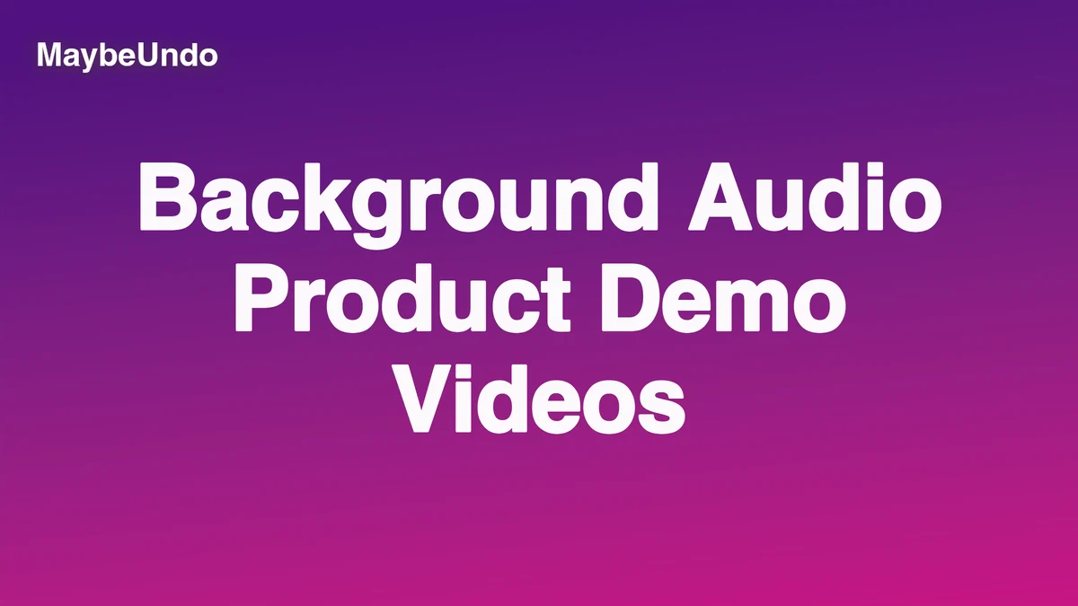 Product demo video timeline with voiceover and background audio tracks