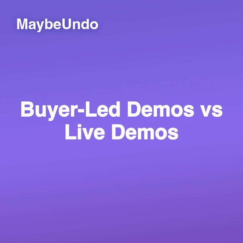 Comparison of buyer-led demo exploration and live presales demo conversation across a sales workflow