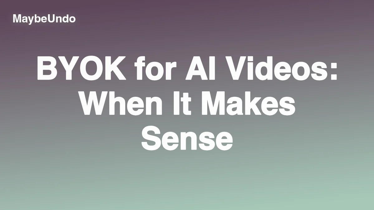 Diagram of an AI video workflow showing a creator tool, a model provider, usage billing, and a protected API key