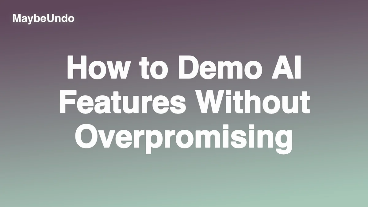 AI feature demo review framework showing inputs, outputs, controls, evidence, and limitations