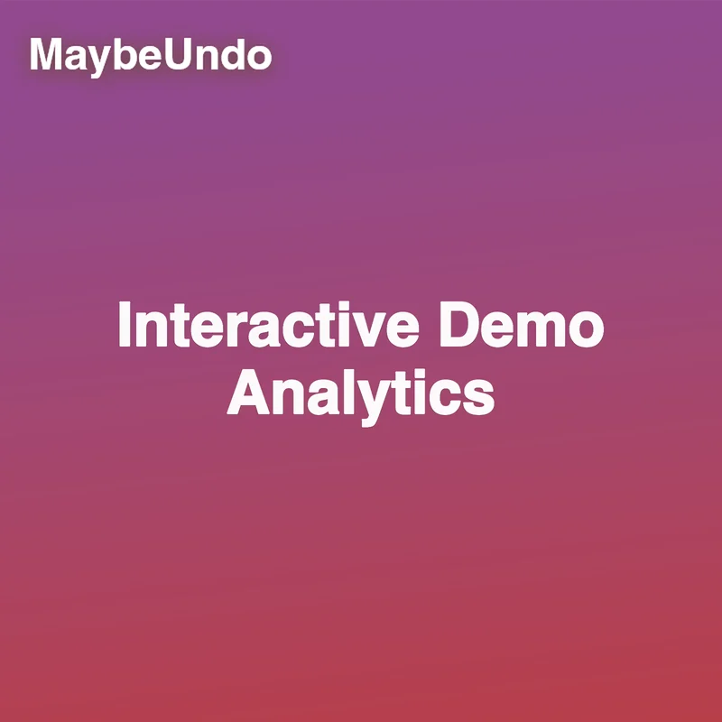 Interactive demo analytics dashboard showing engagement, completion, and buyer signals