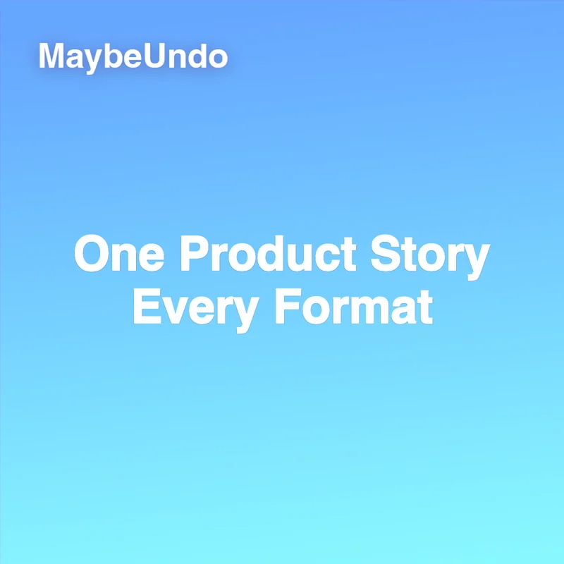 Product marketing workspace showing one product story reused across demos, videos, presentations, and briefs