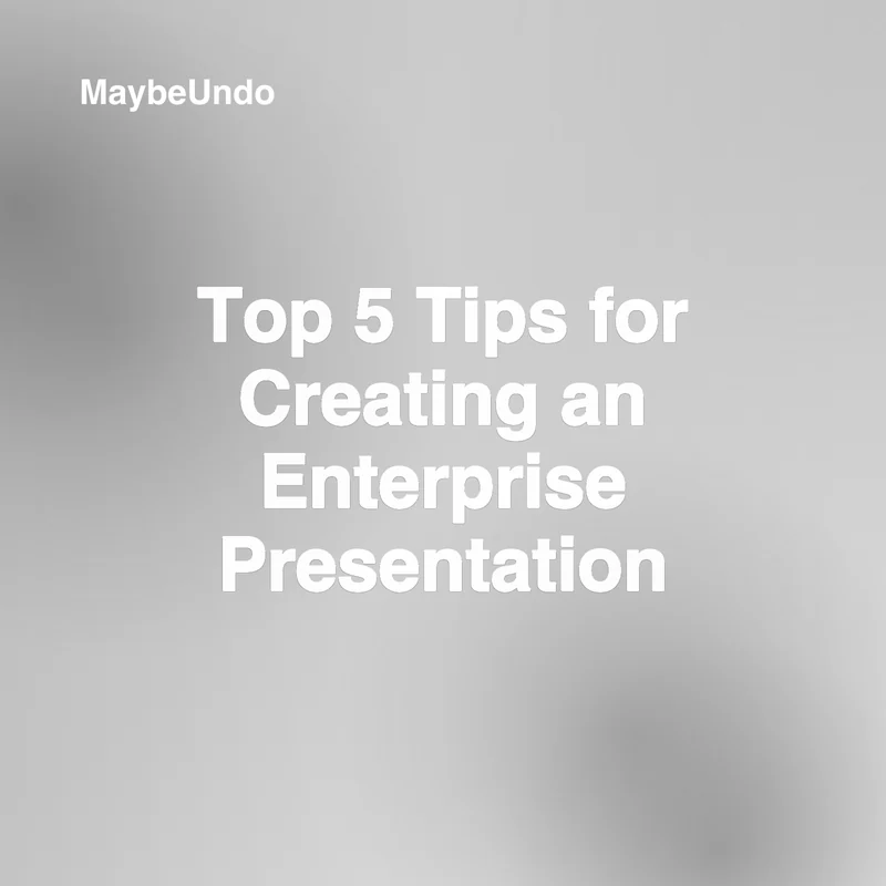 Enterprise presentation planning board with audience goals, proof points, and slide structure