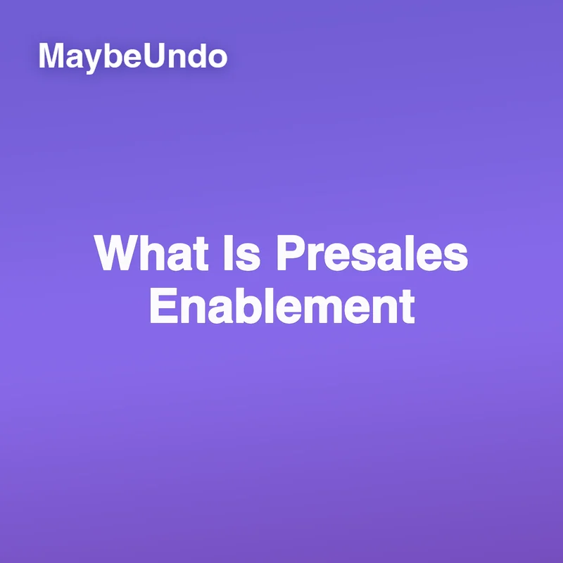 Presales enablement workspace showing demos, briefs, sales assets, and buyer follow-up materials